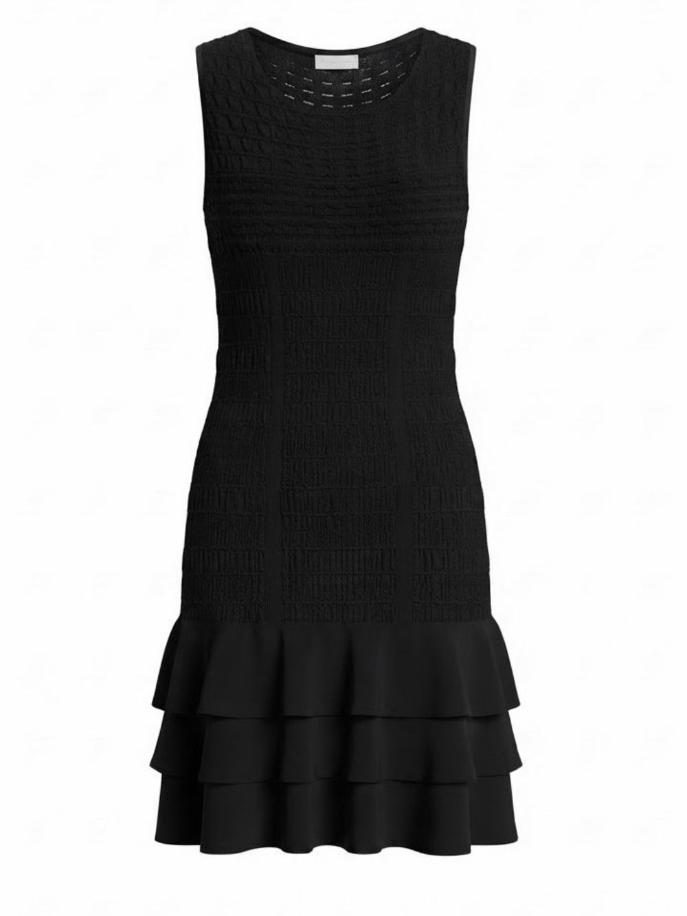 Roberto Cavalli Black Tiered Ruffle Cocktail Dress From 2010 Line -NWOT
